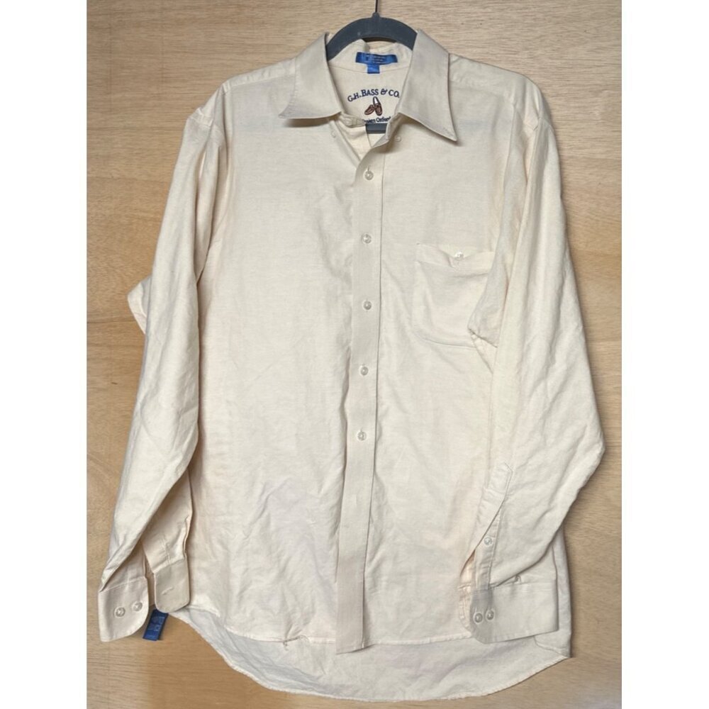 G.H. Bass & Co. Men’s XL Western Oxford Button-Down Shirt 100% Cotton Classic